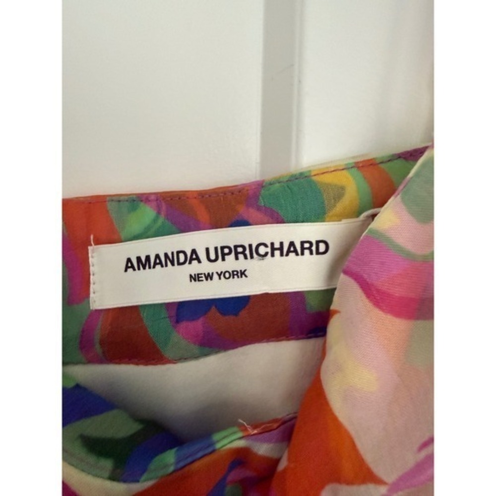 Amanda Uprichard Lumiere Silk Midi Dress Multicolor Floral Paisley CH-22660FD M - Picture 8 of 15